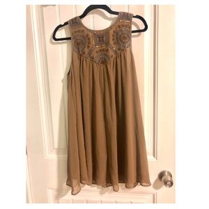 Brown midi dress fancy